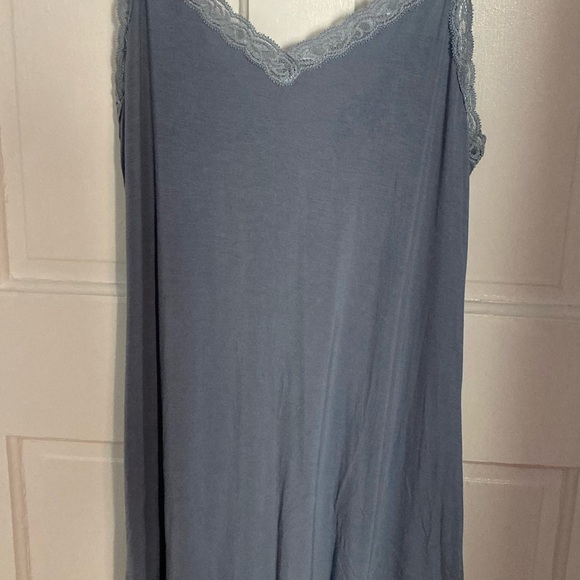 Natori Feathers Classic Chemise blue nightgown Medium - Picture 2 of 10